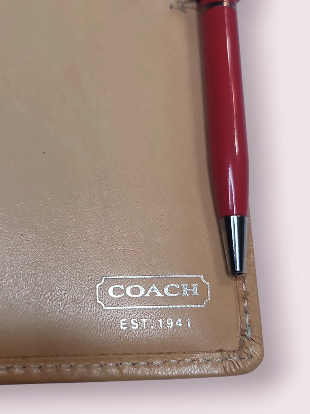 COACH Vintage Signature Canvas Planner in EUC Pen Needs A Refill